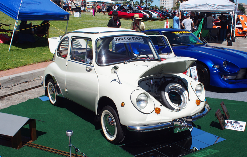 This restored to better than new 1969 Subaru 360 shows up every year to blow my mind.